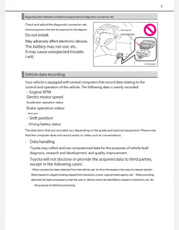 toyota prius alpha 2018-2019 owners manual in english